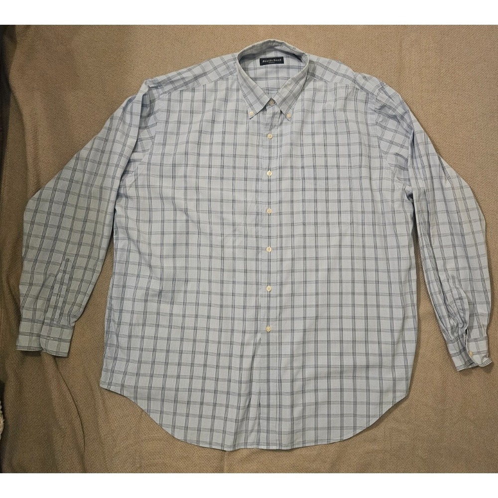 Austin Reed London Blue Multi Striped Button Down Long Sleeve Mens Shirt XXL